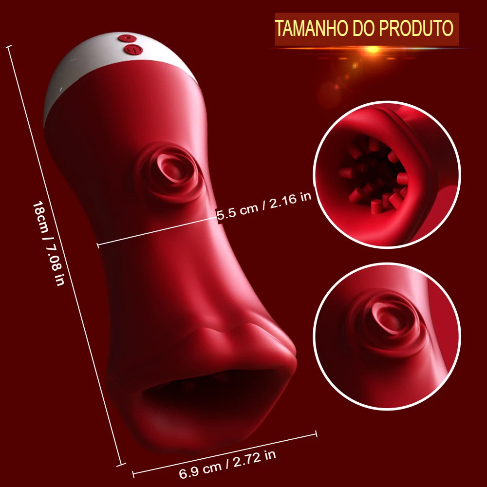 Língua Deep Throat Masturbadora