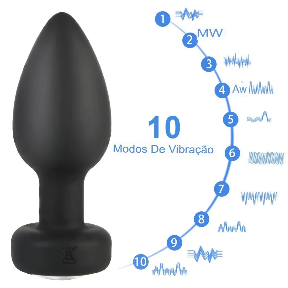 Plug Anal Vibrador 10 Velocidades