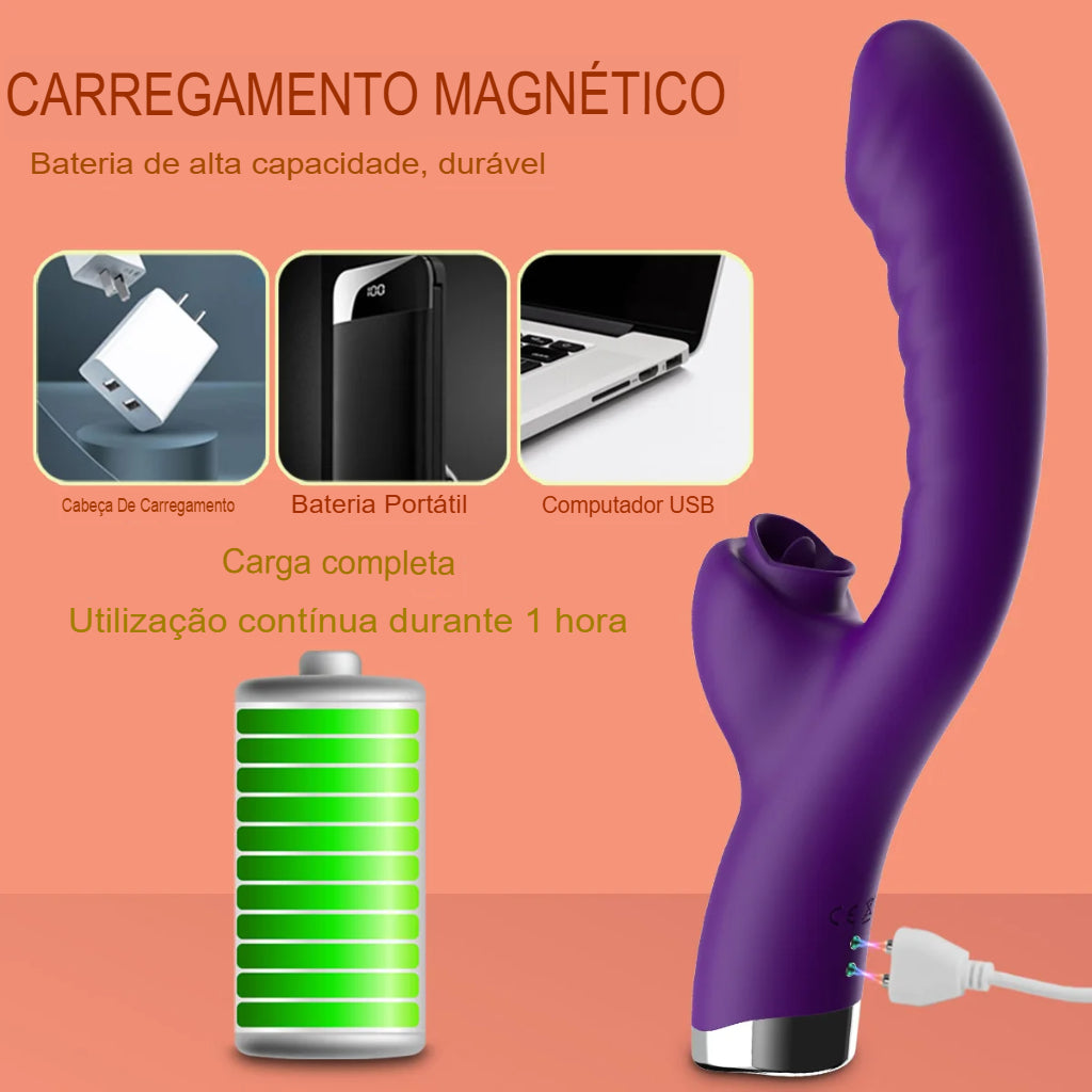 Vibrador Powerful 2 em 1